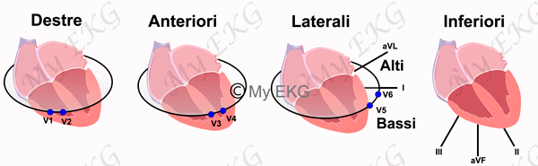 Correlación entre las Derivaciones y las paredes cardiacas